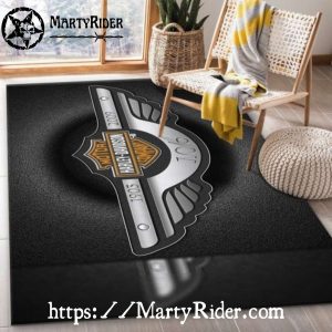 106th Anniversary Wing Logo Harley Davidson Rugs