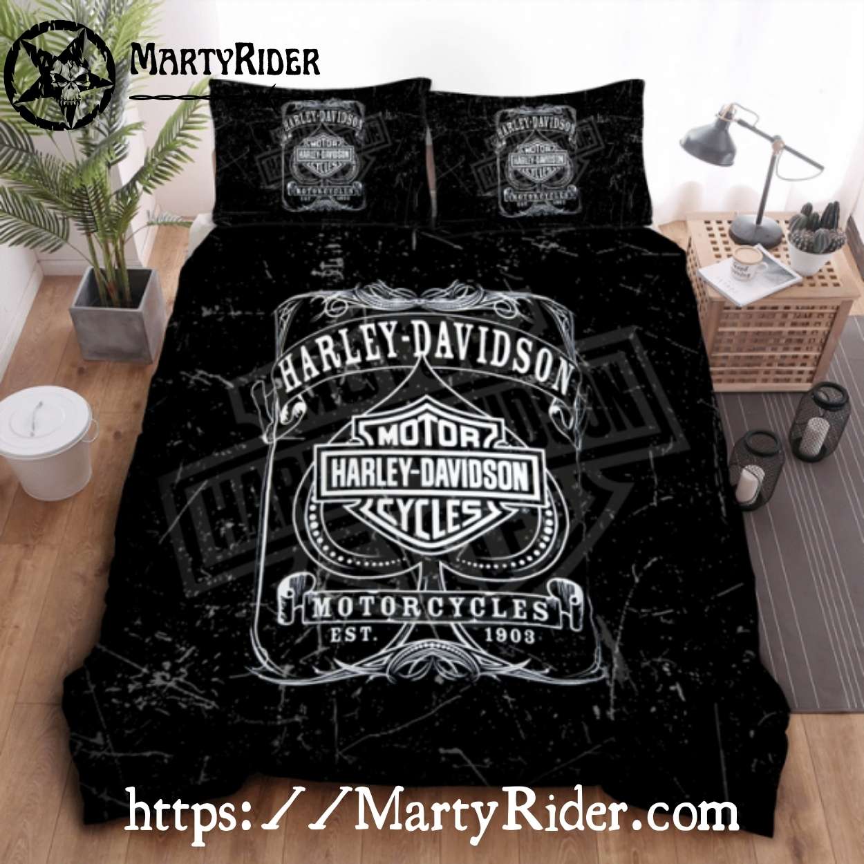 Ace Card Harley Davidson Bedding Sets Classic Black Style Ace Card Harley Davidson Bedding Sets Classic Black Style