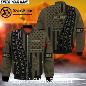 American Flag Custom Harley Davidson Bomber Jackets bomber harley