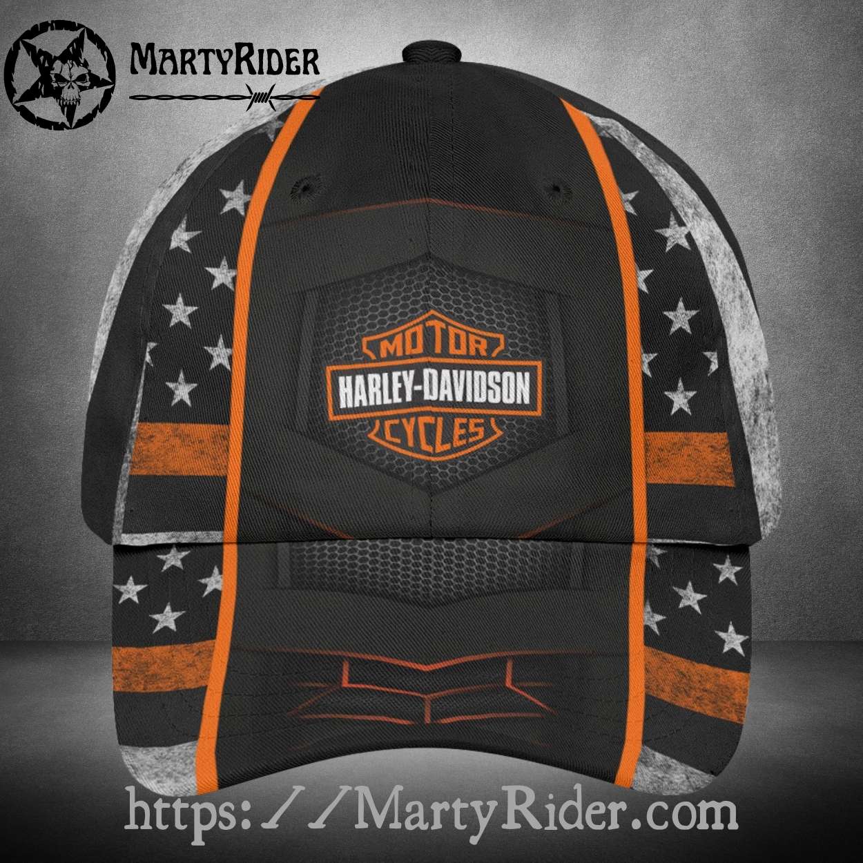 American Flag Harley Davidson Caps – Star Stripe Edition American Flag Harley Davidson Caps – Star Stripe Edition