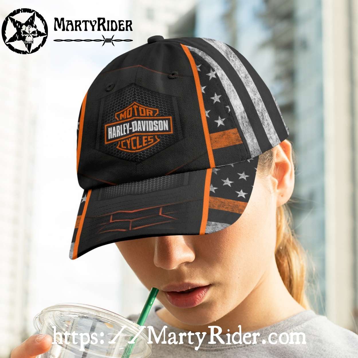 American Flag Harley Davidson Caps – Star Stripe Edition American Flag Harley Davidson Caps – Star Stripe Edition