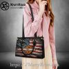Autumn Moon Floral Harley Davidson Leather Lady Purse