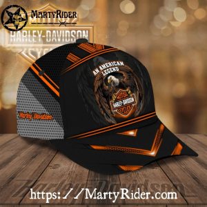 American Legend Eagle Harley Davidson Caps – Orange Design