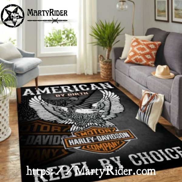 American Rebel Eagle Harley Davidson Rugs