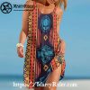 Gray Tone Harley Davidson Custom Name Beach Dress