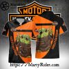Aqua Coastal Garage Harley Davidson Hawaiian Shirt