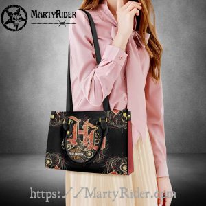 Baroque Lettering Harley Davidson Leather Bag for Women