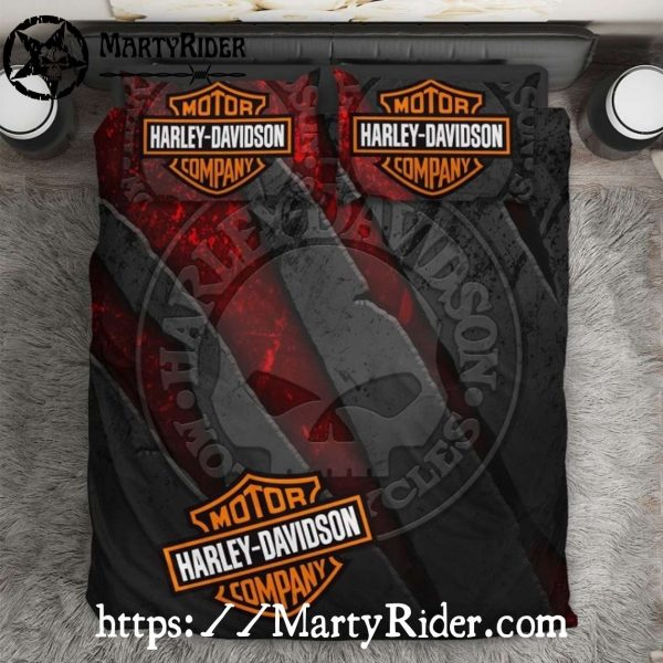 Battle Mask Harley Davidson Company Bedding Set