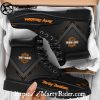 Black Flame Outline Harley Davidson Mens Riding Boots