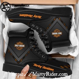 Black Bar Harley Davidson Shoes Timberland Mens Riding Boots