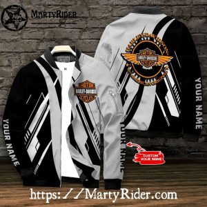 Black Grey Harley Davidson Bomber Jackets bomber harley vibe