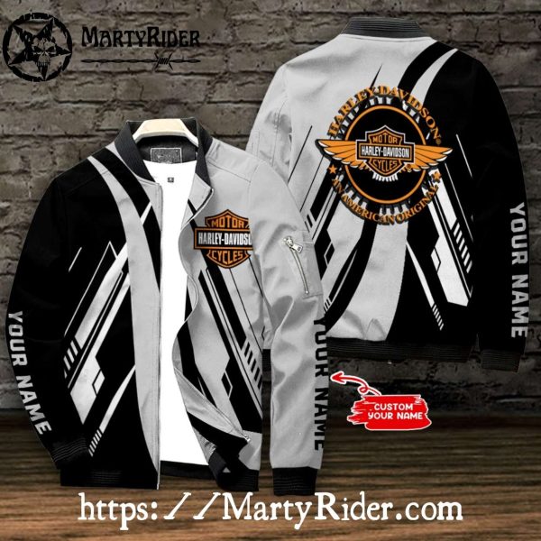 Black Grey Harley Davidson Bomber Jackets bomber harley vibe