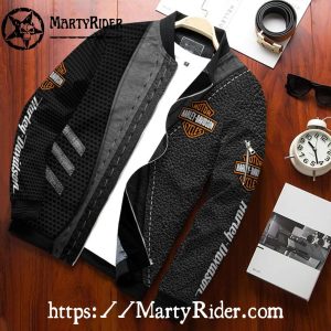 Black Hexagon Harley Davidson Bomber Jackets bomber harley