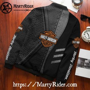 Black Hexagon Harley Davidson Bomber Jackets bomber harley