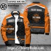 Bold Orange Black Stripes bomber Harley Davidson Bomber Jacket