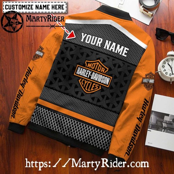 Black Pattern Harley Davidson Bomber Jackets bomber harley look