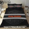 Bar and Shield Orange Harley Davidson Bedding Sets Full Bright Design