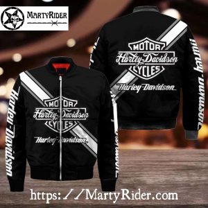 Black and White Harley Davidson Bomber Jackets bomber harley cool