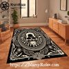 Blackout Skull Stamp Harley Davidson Rugs