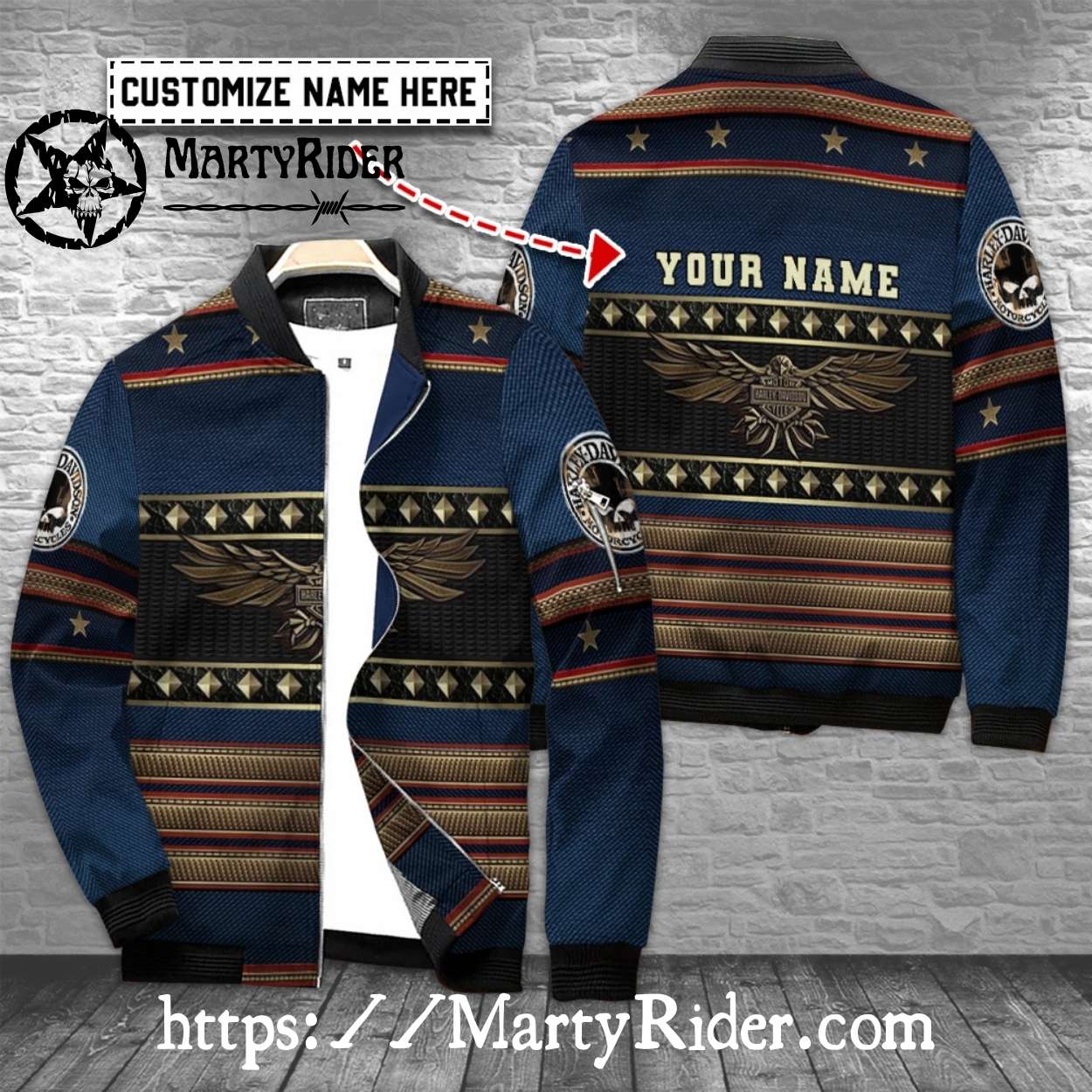 Blue Eagle Harley Davidson Bomber Jackets bomber jacket harley davidson Blue Eagle Harley Davidson Bomber Jackets bomber jacket harley davidson