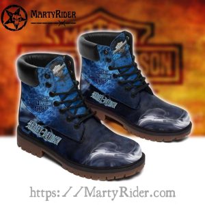 Blue Lightning Harley Davidson Shoes Timberland Riding Boots