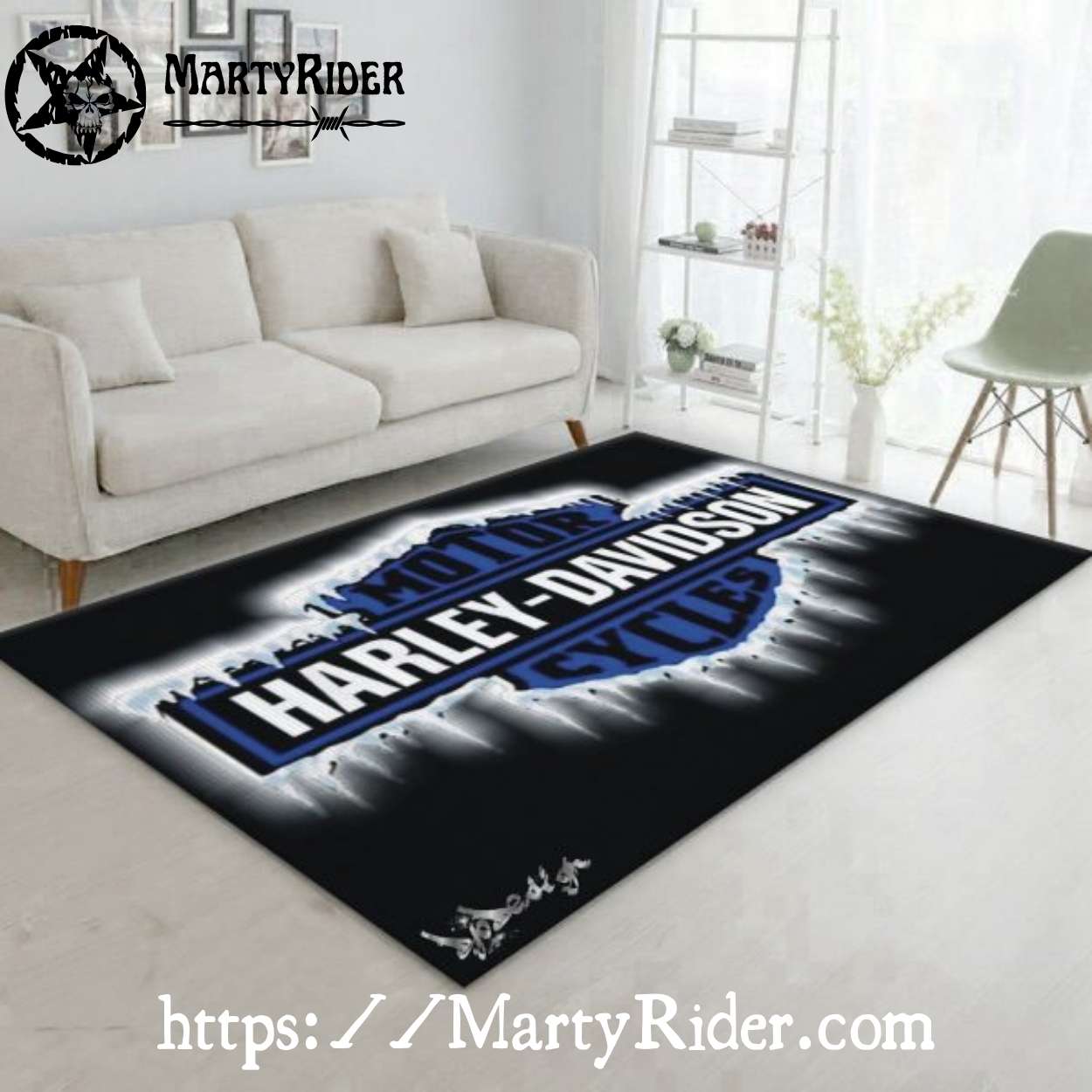 Blue Shield Logo Glow Harley Davidson Rugs Blue Shield Logo Glow Harley Davidson Rugs
