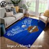 Chrome Glow Minimal Harley Davidson Rugs Black