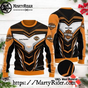 Bold Chevron Stripe Harley Davidson Ugly Xmas Sweater