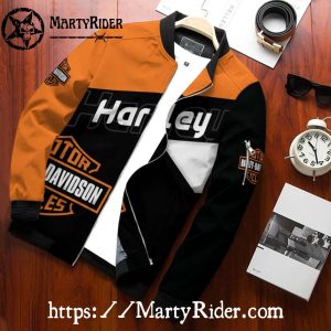 Bold Logo Harley Davidson Bomber Jackets bomber harley look