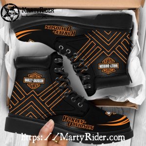Bold Stripe Harley Davidson Shoes Timberland Boots Style