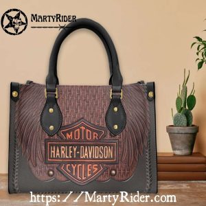 Braided Leather Wing Accent Harley Davidson Leather Bags