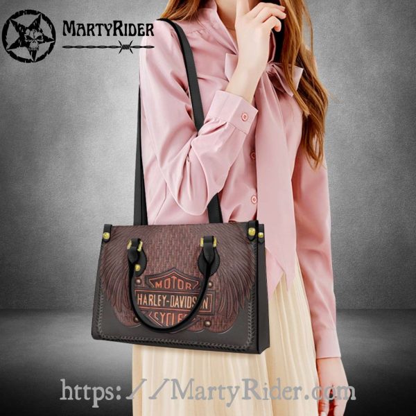 Braided Leather Wing Accent Harley Davidson Leather Bags