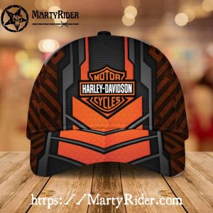 Burnt Orange Honeycomb Harley Davidson Cap