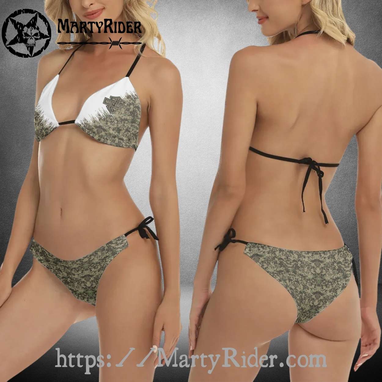 Camo Edge Bikini Harley Davidson for Beachside Rebels Camo Edge Bikini Harley Davidson for Beachside Rebels