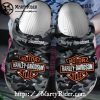 White Crackle Pattern Harley Davidson Timberland Boots