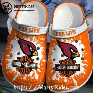 Cardinals Splash Orange Harley Davidson Crocs For Life