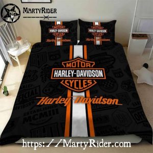 Center Stripe Harley Davidson Bedding Sets Bold Racing Look