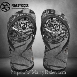 Chain Scream Harley Davidson Flip Flops Biker Style