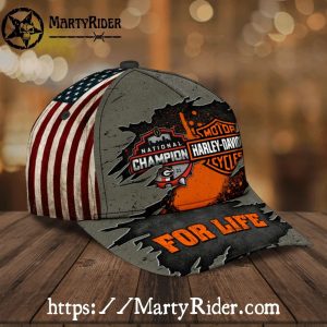 Champion For Life Harley Davidson Caps – Torn Flag Design