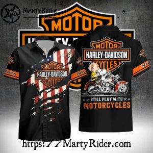 Charlie Brown Ride Harley Davidson Hawaiian Shirt