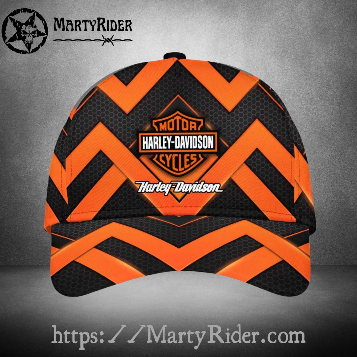 Chevron Blaze Harley Davidson Cap Modern Style Chevron Blaze Harley Davidson Cap Modern Style