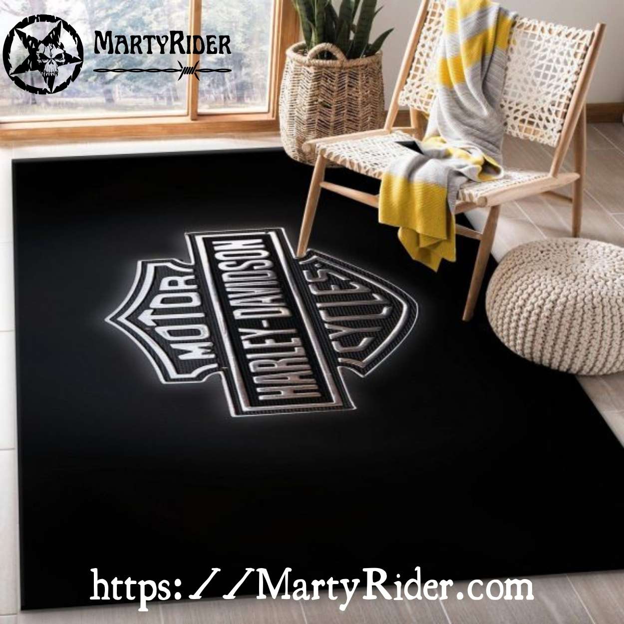 Chrome Glow Minimal Harley Davidson Rugs Black Chrome Glow Minimal Harley Davidson Rugs Black