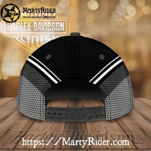 Classic Eagle Harley Davidson Caps Monochrome Silver Style 3