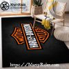 Vintage Stripe Logo Harley Davidson Bedding Sets Retro Brown