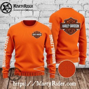 Classic Orange Logo Harley Davidson Ugly Xmas Sweater
