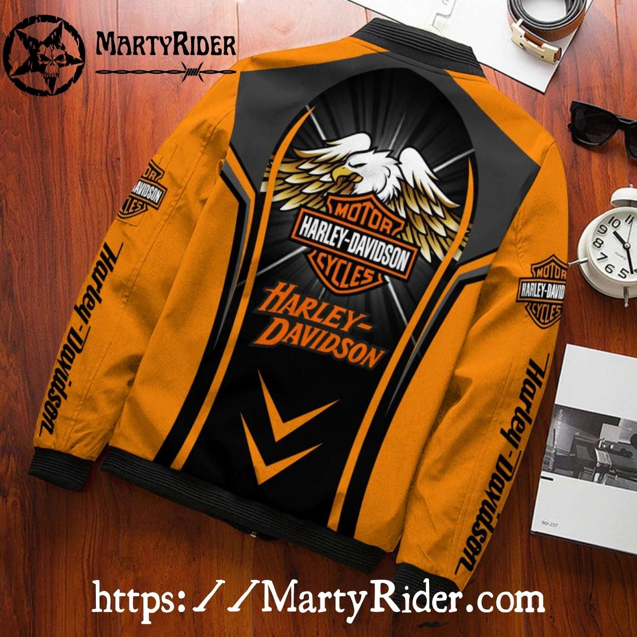 Classic Stripe Harley Davidson Bomber Jacket Classic Stripe Harley Davidson Bomber Jacket