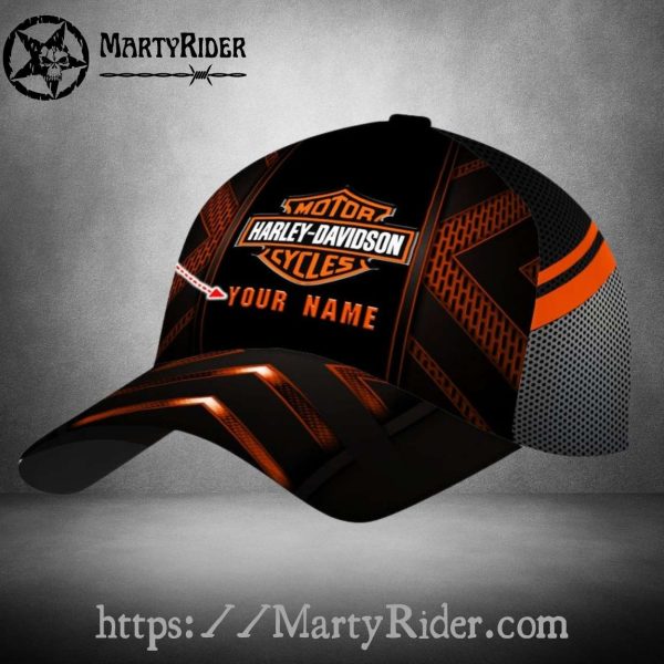 Classic Stripes Harley Davidson Caps – Name Custom Fit