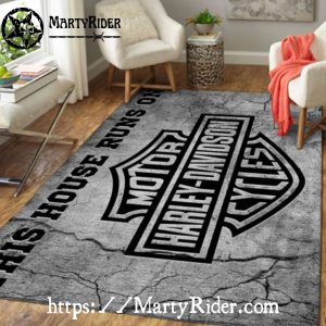 Concrete Texture Logo Harley Davidson Rugs