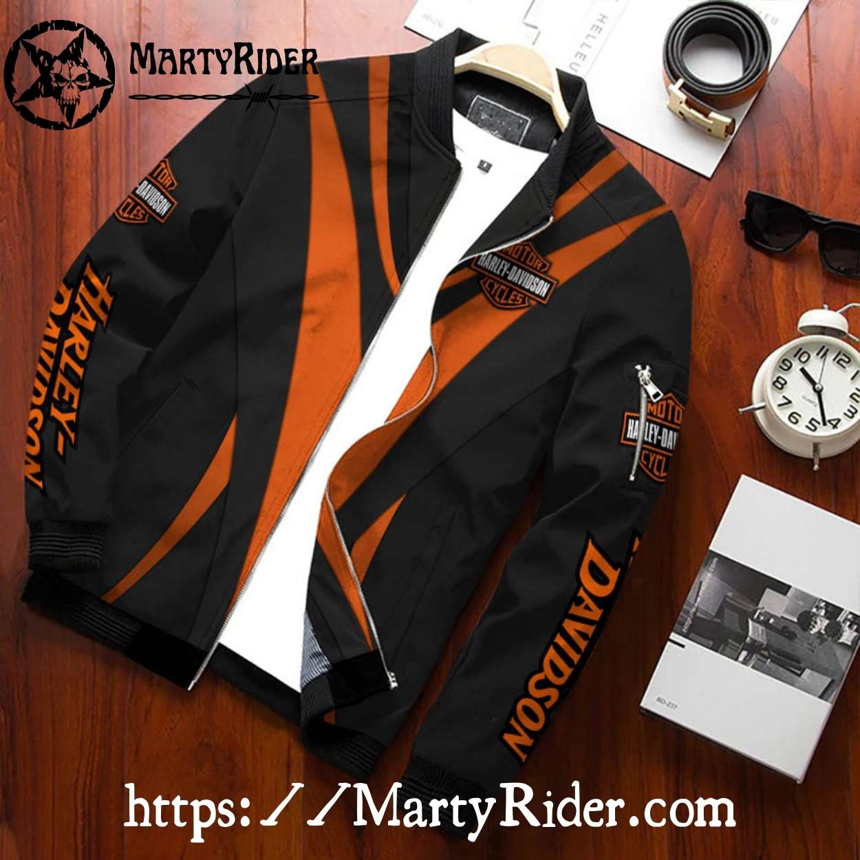 Cracked Skull Harley Davidson Bomber Jacket Cracked Skull Harley Davidson Bomber Jacket