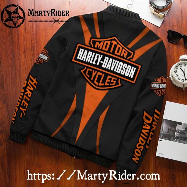Cracked Skull Harley Davidson Bomber Jacket
